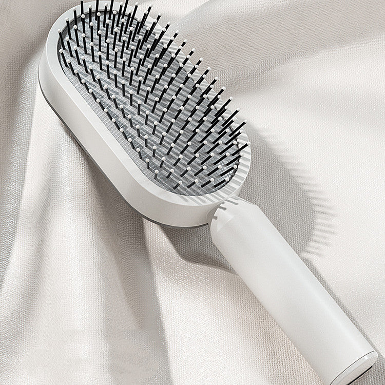 One-Click Self-Cleaning Hair Brush