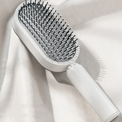 One-Click Self-Cleaning Hair Brush