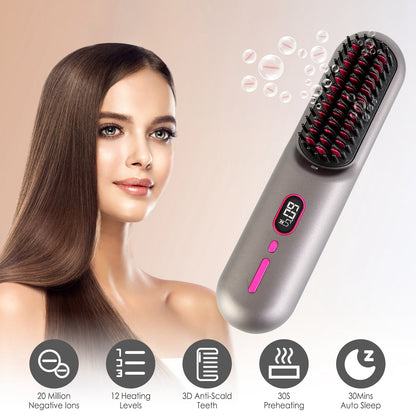 Mini Cordless Hair Curler Brush