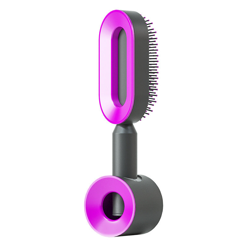 One-Click Self-Cleaning Hair Brush