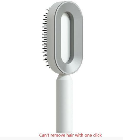 One-Click Self-Cleaning Hair Brush